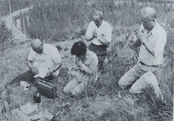 妙義山山頂での慰霊祭(昭和53年)