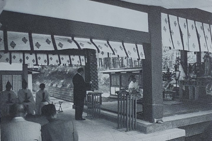 会長の祭文奏上(昭和57年)