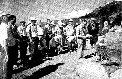バレテ峠にて祭文奏上(昭和62年)