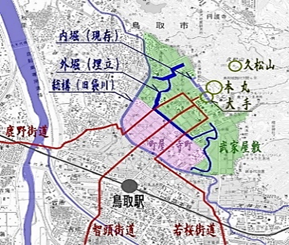 鳥取城下の３街道