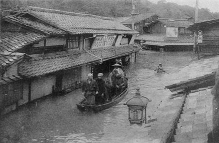 大正７年の鳥取市内の大洪水