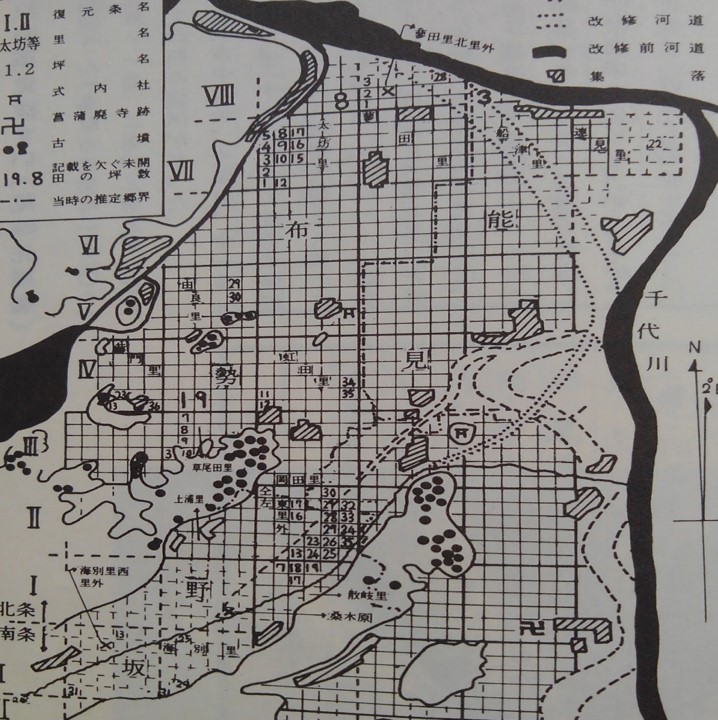 湖山池～江津の荘園復元図（鳥取市）