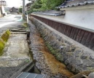 鳥取市浜坂の湧水路